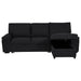 Demko Sleeper Sectional Sofa with Speaker and Storage Chaise Black