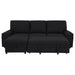 Demko Sleeper Sectional Sofa with Speaker and Storage Chaise Black