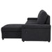 Demko Sleeper Sectional Sofa with Speaker and Storage Chaise Black