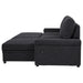 Demko Sleeper Sectional Sofa with Speaker and Storage Chaise Black