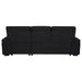 Demko Sleeper Sectional Sofa with Speaker and Storage Chaise Black