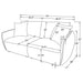Elysia Chenille Upholstered Modular Lounge Loveseat Coral