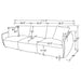 Elysia Chenille Upholstered Modular Lounge Sofa Coral