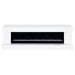Mallory TV Stand Fireplace Console Bluetooth Speaker White High Gloss