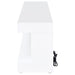 Mallory TV Stand Fireplace Console Bluetooth Speaker White High Gloss