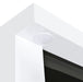 Mallory TV Stand Fireplace Console Bluetooth Speaker White High Gloss