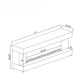 Mallory TV Stand Fireplace Console Bluetooth Speaker Grey High Gloss