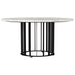Haven 2-piece Round Marble Coffee and End Table Set Black