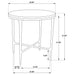 Hermas Round Genuine Marble Top Metal End Side Table White