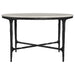 Hermas Round Genuine Marble Top Metal Coffee Table White