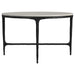 Hermas 3-piece Round Marble Coffee and End Table Set White