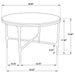 Hermas 3-piece Round Marble Coffee and End Table Set White