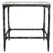 Ebby Square Genuine Marble Top Metal End Table White