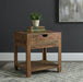 Esther 1-drawer Solid Wood Side End Table Natural Sheesham