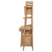 Fabian 4-piece Computer Desk and Bookshelf Set Distressed Light Brown