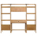 Fabian 4-piece Computer Desk and Bookshelf Set Distressed Light Brown