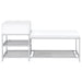 Siega 1-Drawer Shoe Storage Entryway Bench White High Gloss and Chrome