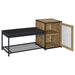 Martino Shoe Storage Entryway Bench with Cabinet Mango and Black