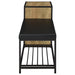 Martino Shoe Storage Entryway Bench with Cabinet Mango and Black