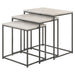 Medora 3-piece Marble Top Nesting Table Set White