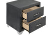Melody Upholstered 2-drawer Nightstand Grey