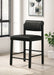 Kehoe Upholstered Counter Height Chair Black (Set of 2)