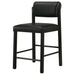 Kehoe Upholstered Counter Height Chair Black (Set of 2)