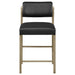 Kehoe Upholstered Counter Height Chair Black and Natural Oak (Set of 2)