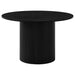 Hamlyn 5-piece Round Wood Dining Set Cream and Black