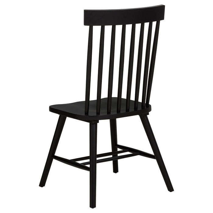 Hamlyn 5-piece Round Wood Dining Set Black