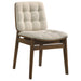 Hamlyn 5-piece Round Wood Dining Set Cream and Walnut