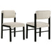 Kehoe Upholstered Dining Side Chair Cream and Black (Set of 2)