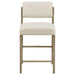 Kehoe Upholstered Counter Height Chair Cream and Natural Oak (Set of 2)