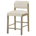 Kehoe Upholstered Counter Height Chair Cream and Natural Oak (Set of 2)