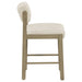 Kehoe Upholstered Counter Height Chair Cream and Natural Oak (Set of 2)