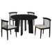 Strouse 5-piece Dining Set Wheat and Black