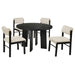 Strouse 5-piece Dining Set Cream and Black