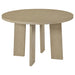 Strouse 47-inch Round Wood Dining Room Table Natural Oak