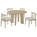Strouse 5-piece Dining Set Wheat and Natural Oak