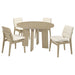 Strouse 5-piece Dining Set Cream and Natural Oak