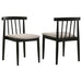 Cullen Dining Side Chair Upholstered Seat Black (Set of 2)