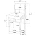 Decker 7-piece 82-inch Rectangular Dining Set Cream and Natural Oak