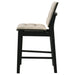 Redbridge Velvet Upholstered Counter Chair Cream and Black (Set of 2)