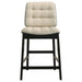 Redbridge Velvet Upholstered Counter Chair Cream and Black (Set of 2)