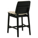 Redbridge Velvet Upholstered Counter Chair Cream and Black (Set of 2)
