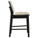 Redbridge Velvet Upholstered Counter Chair Cream and Black (Set of 2)