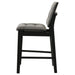 Redbridge Velvet Upholstered Counter Chair Grey and Black (Set of 2)