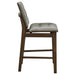 Redbridge Velvet Upholstered Counter Chair Grey and Walnut (Set of 2)