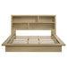 Hendricks California King Bookcase Headboard Platform Bed Light Oak