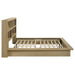 Hendricks California King Bookcase Headboard Platform Bed Light Oak